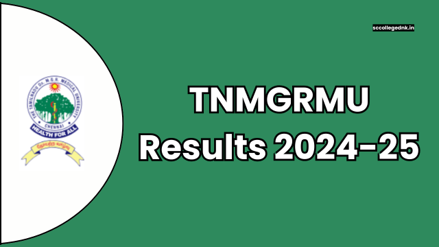 TNMGRMU Results 2024-25