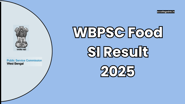 WBPSC Food SI Result 2025