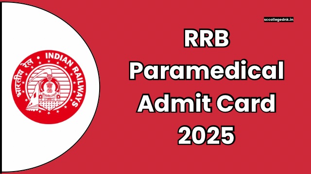 RRB Paramedical Admit Card 2025
