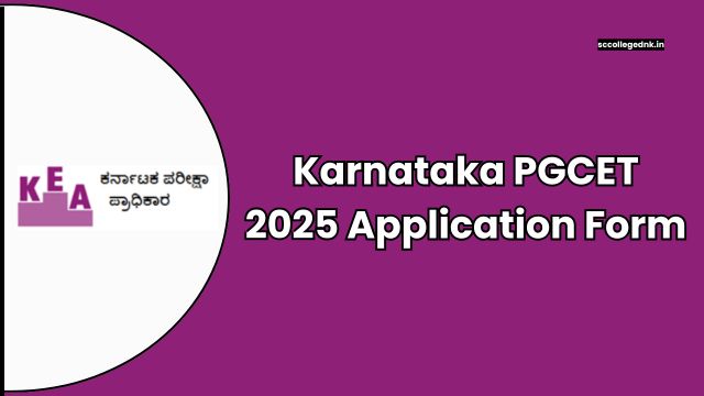 Karnataka PGCET 2025 Application Form