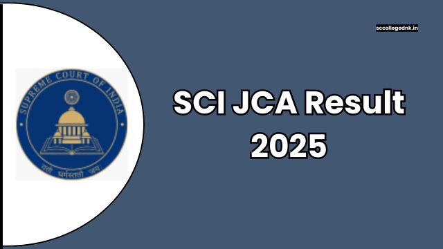 SCI JCA Result 2025
